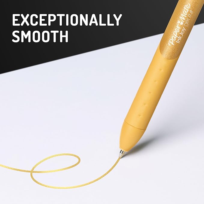 Paper Mate InkJoy Gel Pens, Metallic Pens, Retractable, Medium Point, (0.8mm) Assorted Colors, 10 Count