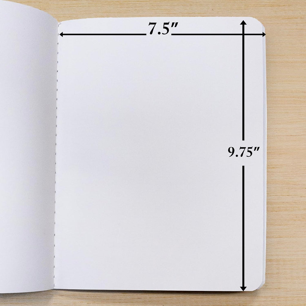 BAZIC Composition Book Black Marble Unruled Ruled 100 Sheet Notebook, Blank Page Journal Comp Notebooks for School, 4-Pack