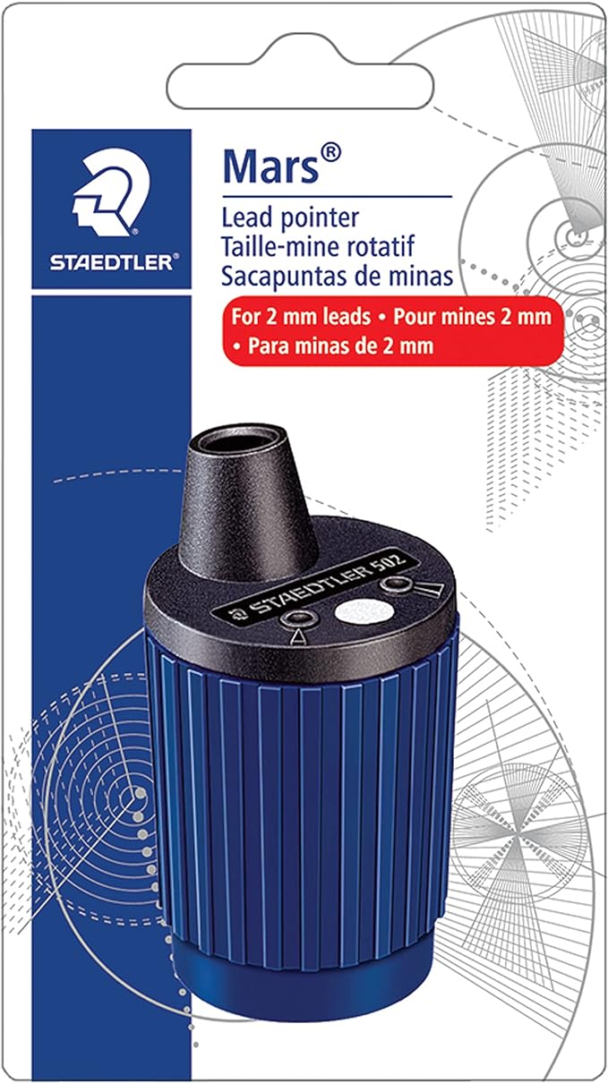 Staedtler 502 BK A6 Mars Rotary Action Lead Pointer and Tub for 2mm Leads, 502BKA6,Blue