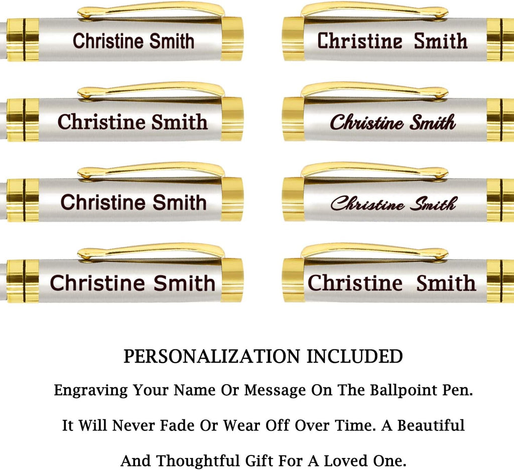 Amlion Personalized Pens Custom Engraved Pen with Name, Refillable Medium Refill, Personalized Gifts for Men Women