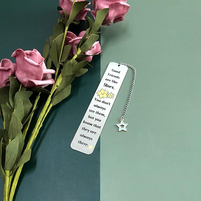 Bookmark for Good Friend Birthday Gifts True Friendship Appreciate Bestie Bookmark Inspirational Best Friends Women Men Birthday Personalized Present Book Lover Retirement Christmas Stars Keepsakes