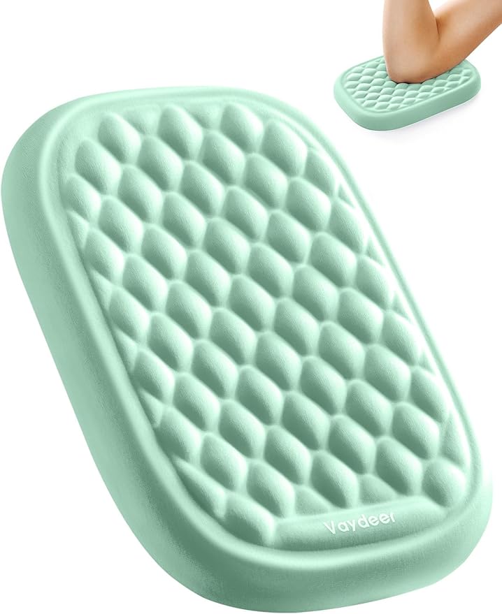 [Upgraded Larger and Thicker]Vaydeer Elbow Rest Pad, Desk Wrist Rest Memory Foam Armrest, Ergonomic Mouse Cushion Support, Wrist Pain Relief for Computer Laptop Working Typing Gaming Office-Mint Green
