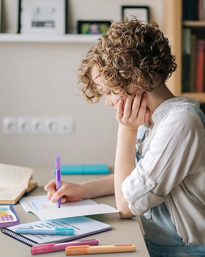 Four Candies Cute Pastel Highlighters, 10 PCS Highlighters Assorted Colors, Soft Chisel Tip, Clear Ink View, Aesthetic Highlighters Set for Organizing and Coloring