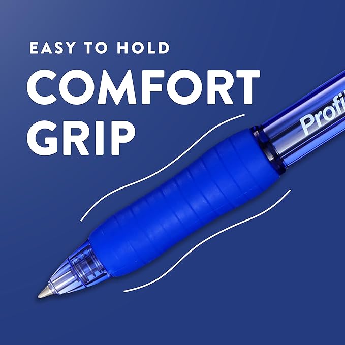 Paper Mate Profile Retractable Gel Pen, Ultra-Smooth Ink, Black, 0.7mm Medium Point, 12 Count