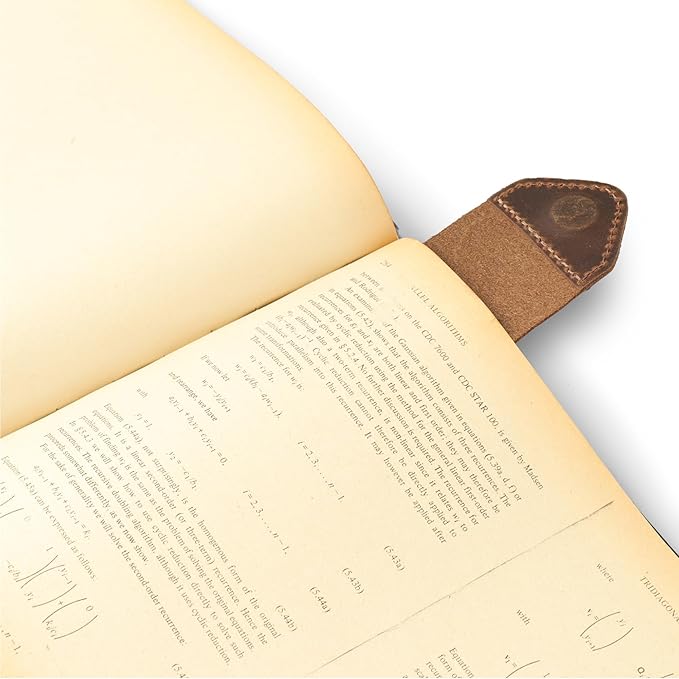 Londo Genuine Leather Handmade Bookmark (Set of 2) (Magnetic, Light Brown)