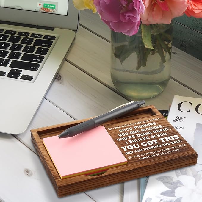 Appreciation Sticky Note Holder, Inspirational Thank You Appreciation Quote Gifts for Leader Boss Women Mentor Coach Manager Employee Coworker Self-Stick Note Pad Holders ZSS19