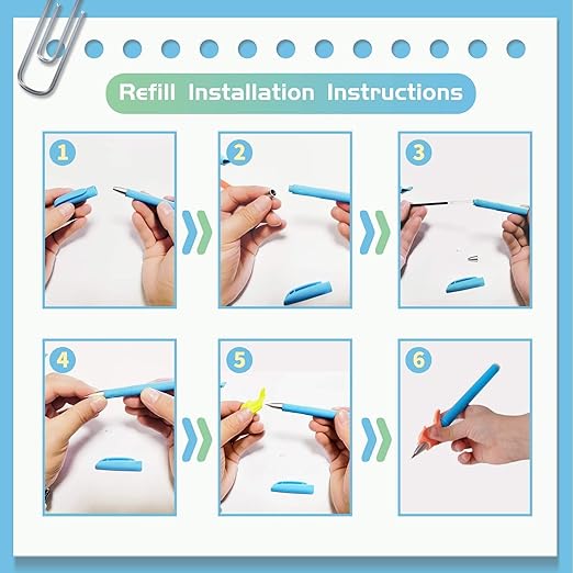 QMUBOT Magic Practice Copybook for Kids, Handwriting Practice Workbook, Reusable Writing Practice Book for Preschool Kids Age 3-8, Calligraphy 7.9in×5.5in (5 Books with Pens)