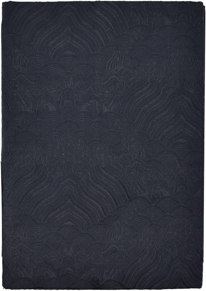 BLBMH Chinese Book CoversAdjustable Fabric Book Sleeve Cover Protector Fit for 5.5x8.5 inch Hardcover Softcover Book Novels Notebook Bible - Black