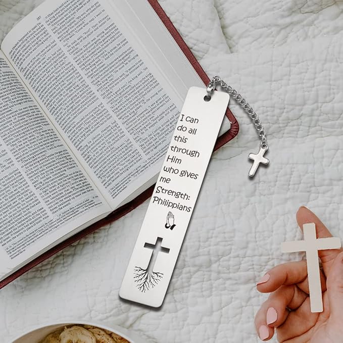 Inspirational Christian Gift for Women, Tassel with Bible Verse Bookmark Funny Gift for Women, Christmas Birthday Bookmarks Gifts for Female Bookworms Friends Sister Girl Book Club Religious Gift-ZB3