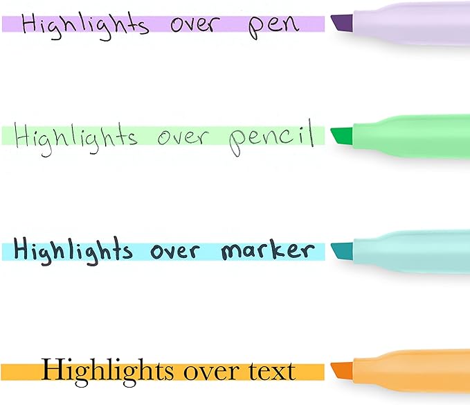 Sharpie Pocket Highlighters, Mild Pastel Colors, Assorted, Chisel Tip, 12 Count