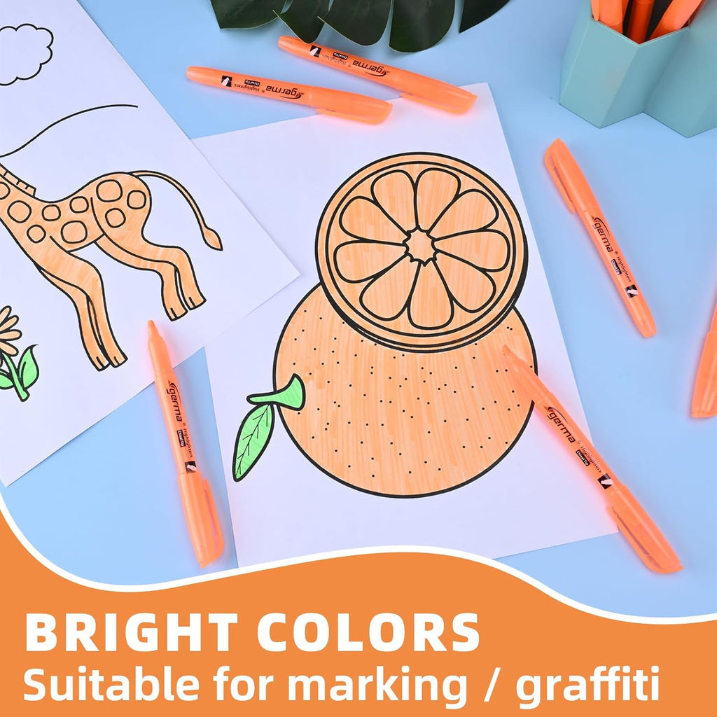 Orange Highlighters, 36 Pack, Chisel Tip Highlighter Pack, Quickly Drying, Perfect for Students Kids Adults, Office, School, Classroom Supplies