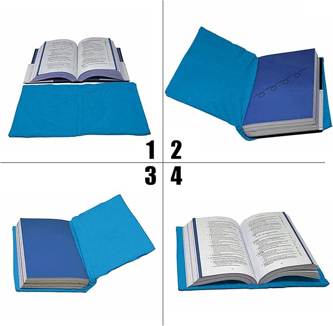 2 Pack Stretchable Book Sleeve Covers, for Paperbacks Hardcover Textbooks up to 9" x 12", Office Supplies with Free Sticker Labels (2 Pack, Light Blue)