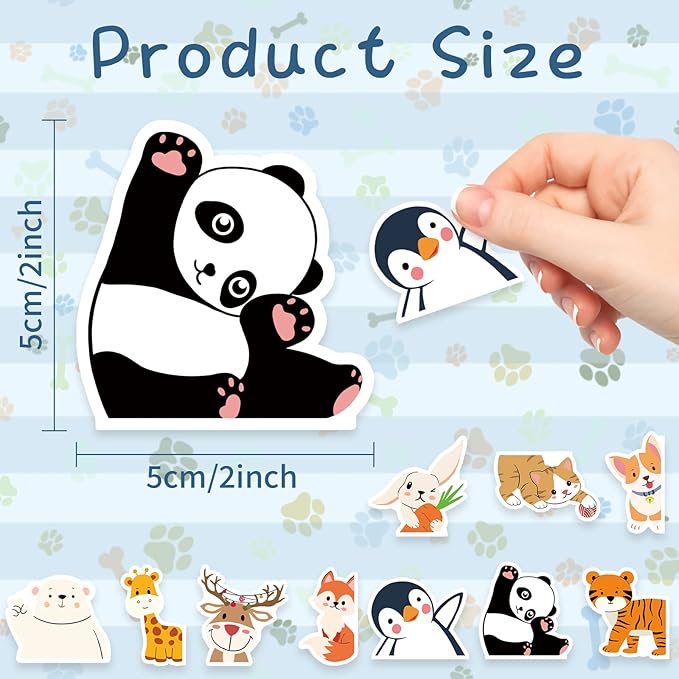 Magnetic Bookmarks, 10 PCS Bookmark Cute Animal Book Markers for Kids, Bookmarks Bulk for Students, Teens, Book Lovers, Classroom Gifts, School Prize, Reading Present