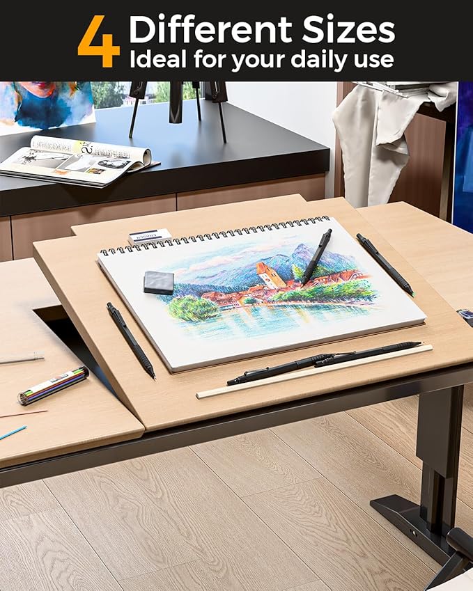 30Pcs Metal Mechanical Pencil Set with Leather Case, 0.5/0.7/0.9/2.0mm Art Drafting Pencils, 16 Tubes Graphite Leads (6B 4B 2B HB 2H 4H) with Colored Leads for Sketching Drawing Writing(Black)