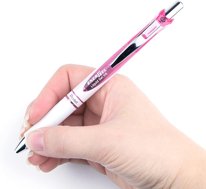 Pentel EnerGel Pearl RTX, 0.7mm, Black Ink, Box of 12 (BL77PWP-A)