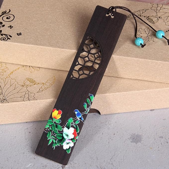 Wooden Bookmark Engraved Book Mark Vintage Style Best Unique Gifts Set for Book Lovers,Women,Men,Teacher,Birthday Present