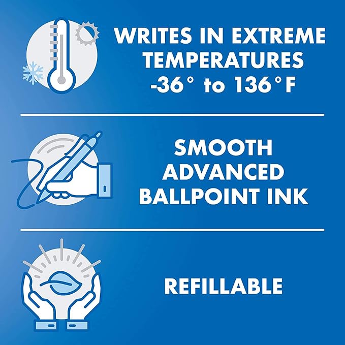 PILOT Acroball Colors Advanced Ink Refillable & Retractable Ball Point Pens, Fine Point, Black Ink, 12-Pack (31973)