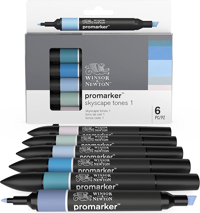 Winsor & Newton ProMarker Set, 6 Count, Skyscape