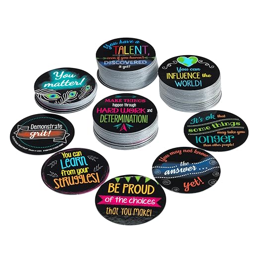 Really Good Stuff Positive Affirmation Chips - 100 Pack with 50 Motivational, Encouragement, Inspirational and Kindness Sayings