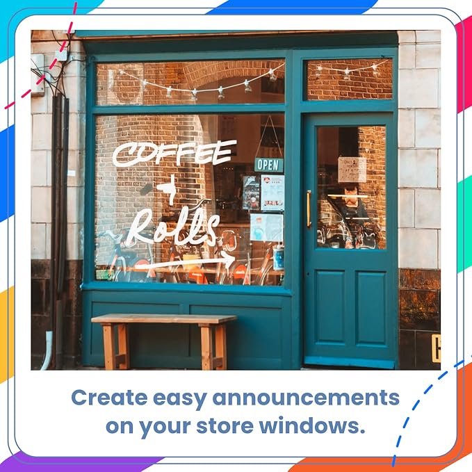 Chalkola 5 White Chalk Markers for Chalkboard Signs, Blackboard, Car Window, Bistro, Glass | 5 Variety Pack - Thin, Fine Tip, Bold & Jumbo Size Erasable Liquid Chalk Pens (1mm, 3mm, 6mm, 10mm, 15mm)