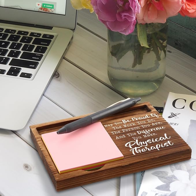 Physical Therapist Appreciation Gifts, Thank You Gifts for Physical Therapist, PT Gifts for Women, Men, Physical Therapist Office Desk Decor Gifts Self-Stick Note Pad Holders ZSS6