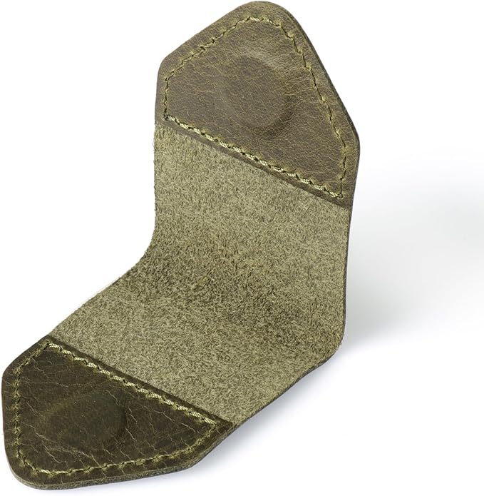 Londo Genuine Leather Handmade Bookmark (Set of 2) (Magnetic, Green)