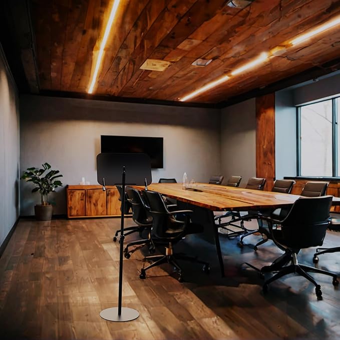 Black Acrylic Podium with Adjustable Height Small Acrylic Podium Stand Black Music Stands Book Stand for Reading Floor Holder Stand with Page Paper Clip for Cookbooks Music