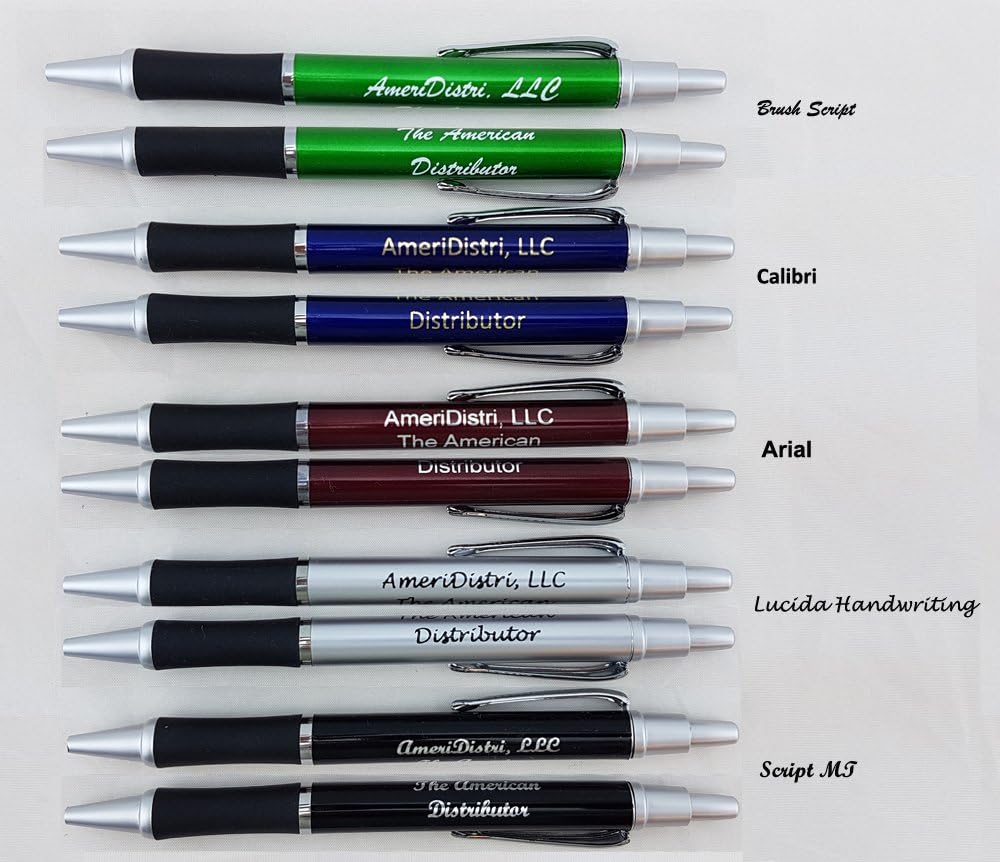 ezpencils - Personalized - Elegant Tip and Click Silver Accents on Black Solid Color Body and Black Grip - Bullet Ballpoint Pens - 12 pkg - ** FREE PERZONALIZATION **