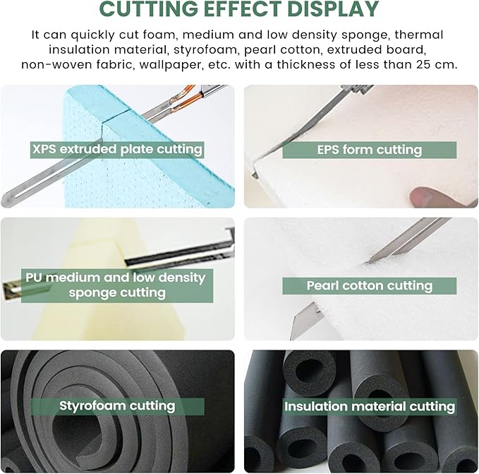 Huanyu Foam Cutter Hot Knife Styrofoam Cutter Electric Heat Knife Cutting Tool, 150W 600℃ Foam Cutter 4" Straight Blade for EPP, EPS, XPS, EVA, EPE, KT Board, Sponge