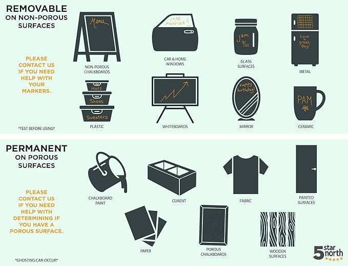 Chalk Markers - 8 Vibrant Fine Tip, Erasable, Non-Toxic, Water-Based, For Kids and Grown-Ups for Glass or Chalkboard Markers for Businesses, Restaurants, Liquid Chalk Markers (Vibrant 1mm)