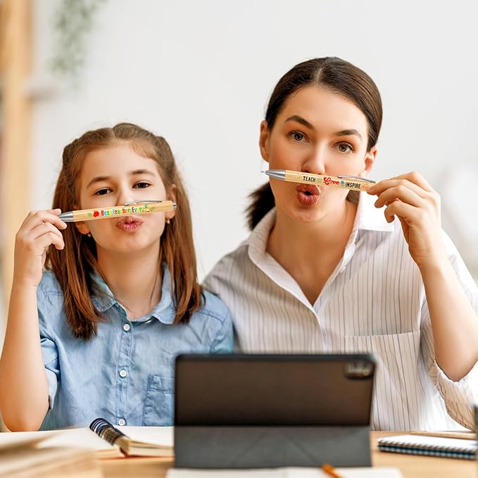 HOWAF 16pcs Teacher Appreciation Pens Teachers Appreciation Gifts Ballpoint Pens Bulk Teacher's Pens Inspirational Thank You Teachers Pen Thank You Teacher Gift for School Office Supplies