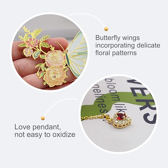 Butterfly Bookmarks for Women,Cute Funny Metal Bookmark,Unique Gifts Book Markers for Women Book Lovers,Teacher Appreciation Gifts,Valentine Mother's Day Christmas New Year Birthday Gift