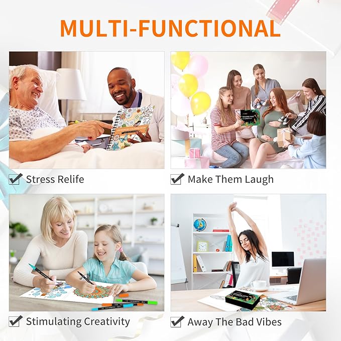 Adult Coloring Book Set,Spiral Bound Coloring Book for Adults Relaxation with 36 Colors Markers, Anxiety Relief Gifts with 30 Patterns Included Mandala Animal Flowers