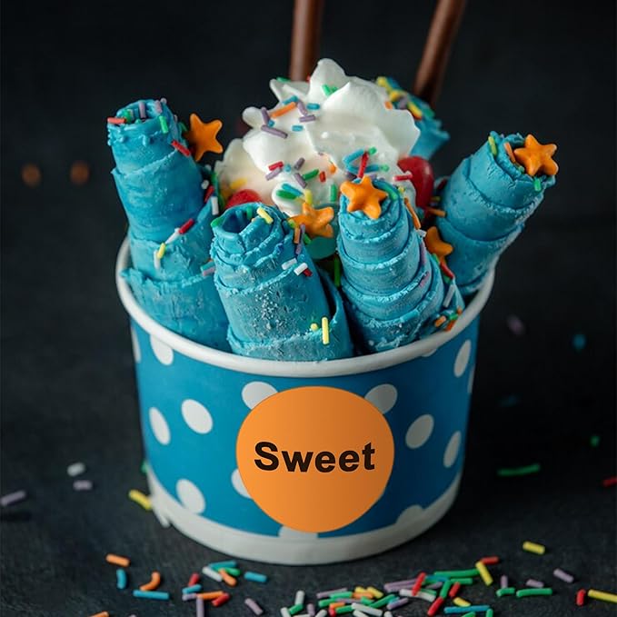 Hybsk 2 inch Circle Color Direct Thermal Stickers Shipping Labels for Barcodes,Name Tag,DIY Logo Design,QR Code,Inventory– Compatible with Zebra,Rollo,Munbyn,and More-750 pcs (2 inch,Orange)