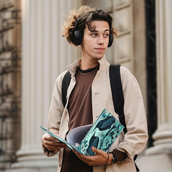 Ravens On Branches PU Leather Padfolio Clipboard Notepad with Pen Loop and Elastic Strap Interview/Resume Document Organizer for Business School Office