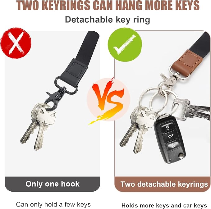 XCHIN Lanyards for Keys, Black Keychain Long Lanyard for Women Men, Cute Neck Lanyard for ID Badges Wallet