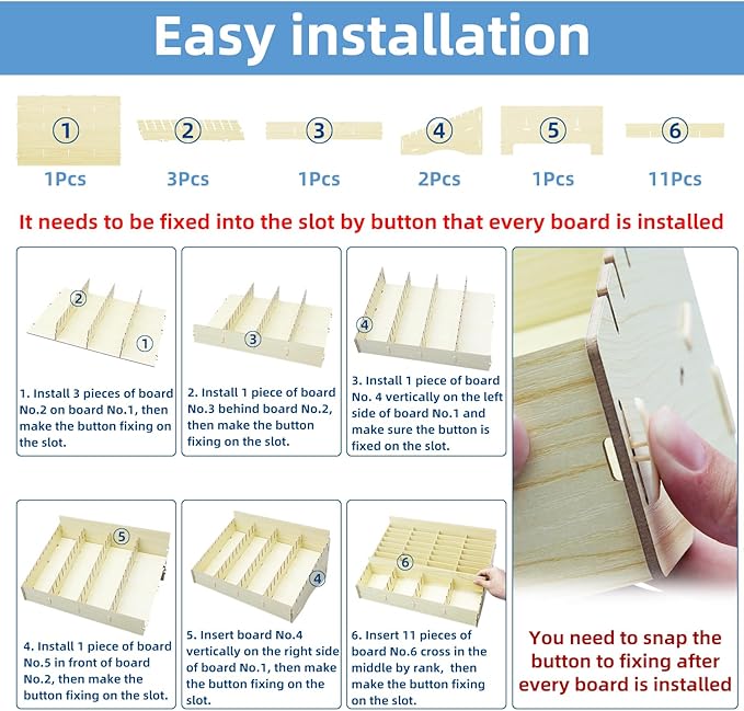 HengTianMei 48 Grid Wooden Desktop Storage Box Mobile Phone Management Storage Box Creative Desktop Office Meeting Finishing Grid Multi Cell Phone Rack Display