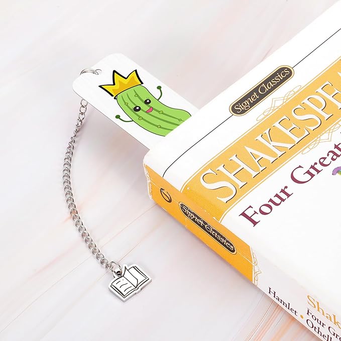 Funny Bookmark for Women, Pickle Gifts for Book Lovers, Book Marks for Reading Women, Girls Christmas Gifts for Pickle Lovers, Stocking Stuffers for Girls Pickle Lovers, Birthday Valentines Day Gifts