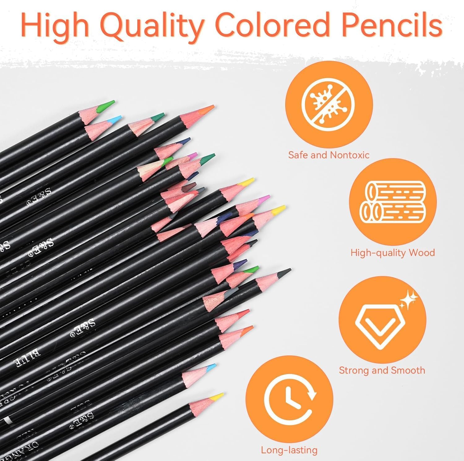S & E TEACHER'S EDITION Colored Pencils 12Pcs, Pre-sharpened Super Soft Core Lead, Kid's Colored pencils, Drawing Pencils, Woodcase Lead Pencils, Coloring Pencil Bulk Back to School Supplies
