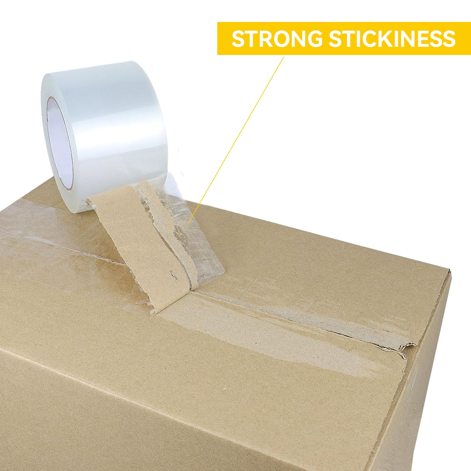 Clear Packing Tape Refills 6 Rolls, Total 660 yd., Heavy Duty Shipping Tape, Each 2 inch x 110 Yards x 2 mil Thick for Shipping, Packaging, Sealing and Moving