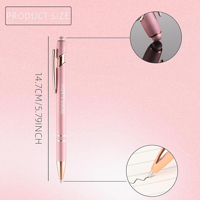 48 Pcs Rose Gold Ballpoint Pens,Fine Point Smooth Writing Pens,Kawaii Pens For Writing Journaling Taking Notes School Office Home.