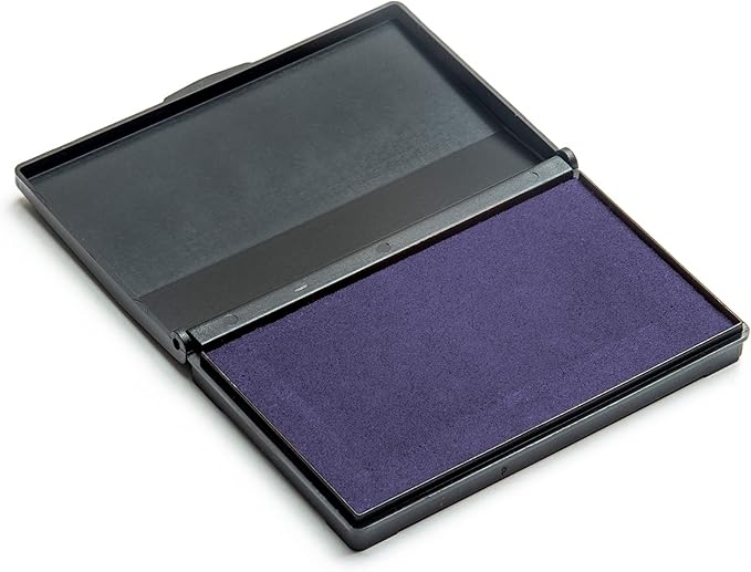 Ink Pad for Rubber Stamps, Stamp Pad for Clear Impression Stamping, Quality Felt Pad Black Ink, Red Ink, Blue Ink (Blue, S (2 * 3.5))