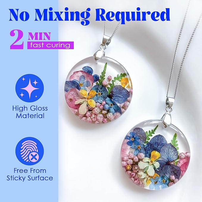 Bsrezn 300g UV Cure Resin Hard, Upgraded Crystal Clear Premixed Resin for Jewelry Making and Craft Decoration(3 x 100g)