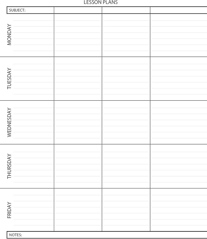 House of Doolittle Lesson Planner, Blue, 8.5 x 11 Inch (HOD51007), Blue/White