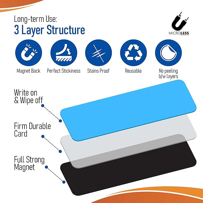 Dry Erase Magnetic Label Full Colored 5.6 x 3.7 inch