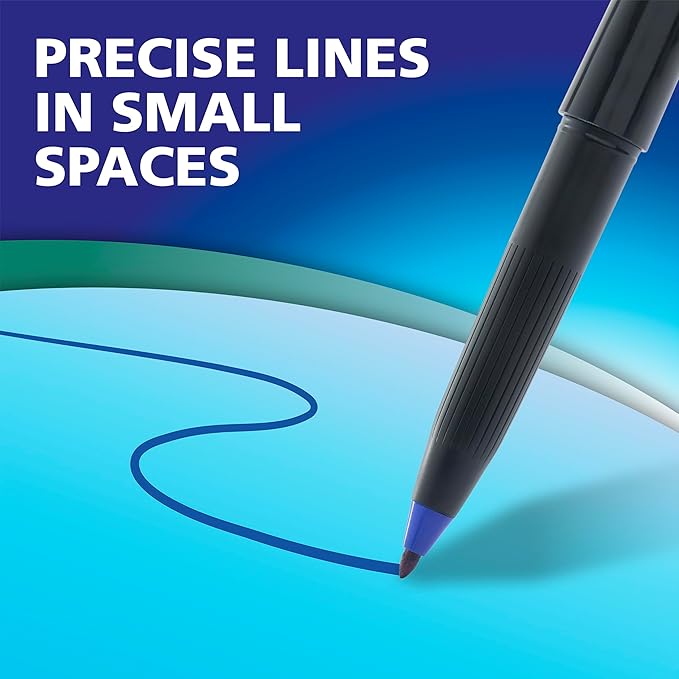 EXPO Vis-a-Vis Wet Erase Marker Set, Fine Tip, Assorted Colors, 8 Count