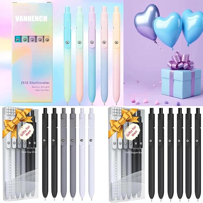 Easter Basket Stuffs, Nurse Gifts, Easter Pens Bulk, Fine Point Smooth Writing Gel Pens, Preppy Stuff Aesthetic Pens for Journaling, Birthday White Elephant Gifts, Stocking Stuffers (10PCS Morandi)