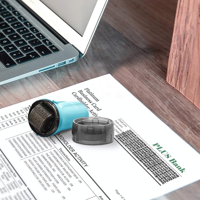 Guard Your ID Advanced 2.0 Rollers Identity for Theft Address Eraser and Security Prevention (Regular 3-Pack, Turquoise)