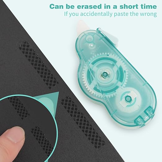 4 Pack Double Sided Tape Roller for Crafts,Adhesive Glue Runner for Scrapbooking,Journaling Home School Office Supplies,Scrapbook Tape,0.23IN x 39FT