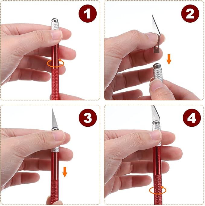 HARFINGTON (6" x 8") A5 Cutting Mat, Exacto Knife Precision Carving Craft Hobby Knife Kit for DIY Art Work Cutting, Hobby, Stencil, Scrapbooking, Pink